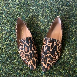 Calvin Klein cheetah print loafers